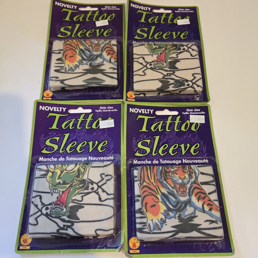 Rubies Costume Novelty Tattoo Sleeve Arm Cover Halloween‎ One Size 4 Pack
